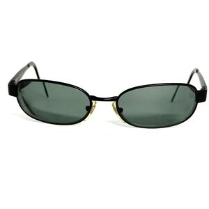 Byblos 678-S 3276 Sunglasses Black Oval Frames Large 135 Made in Italy Vintage